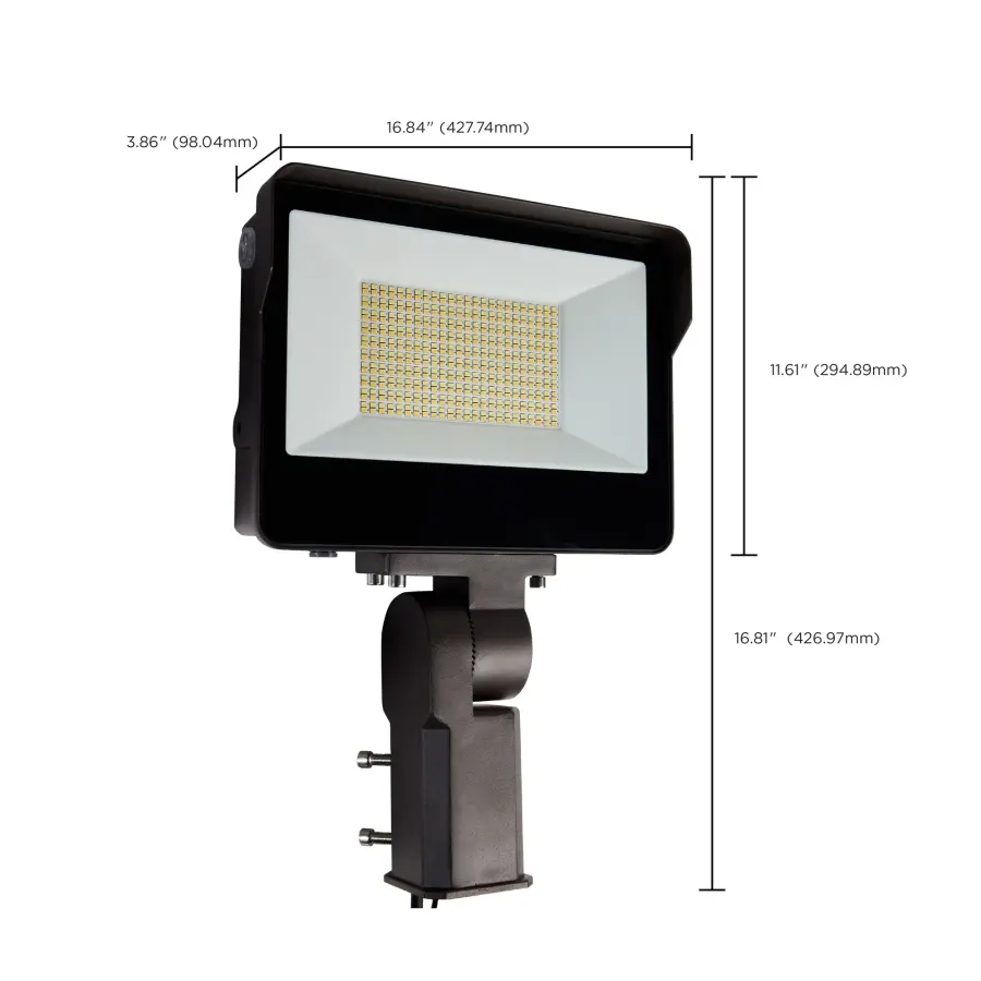 LED Tempered Glass Flood Light with Photocell - Bronze - Image 21