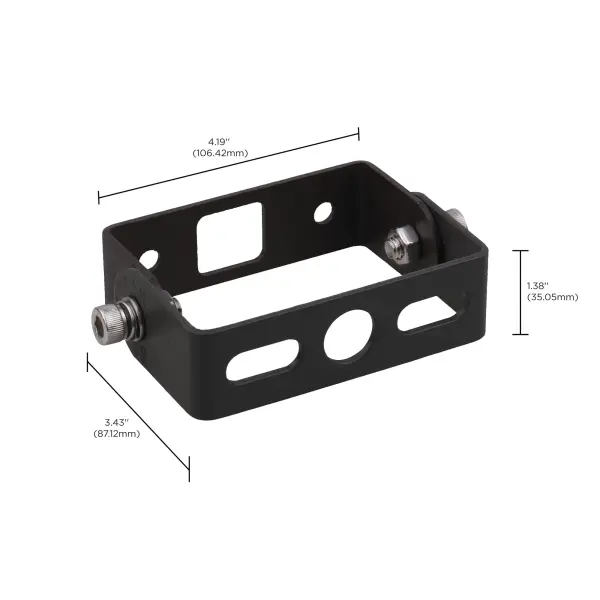Essential mounting hardware for small to medium flood lights, featuring a bronze finish that complements outdoor lighting installations. Provides adjustable positioning for optimal light direction. - alternate view