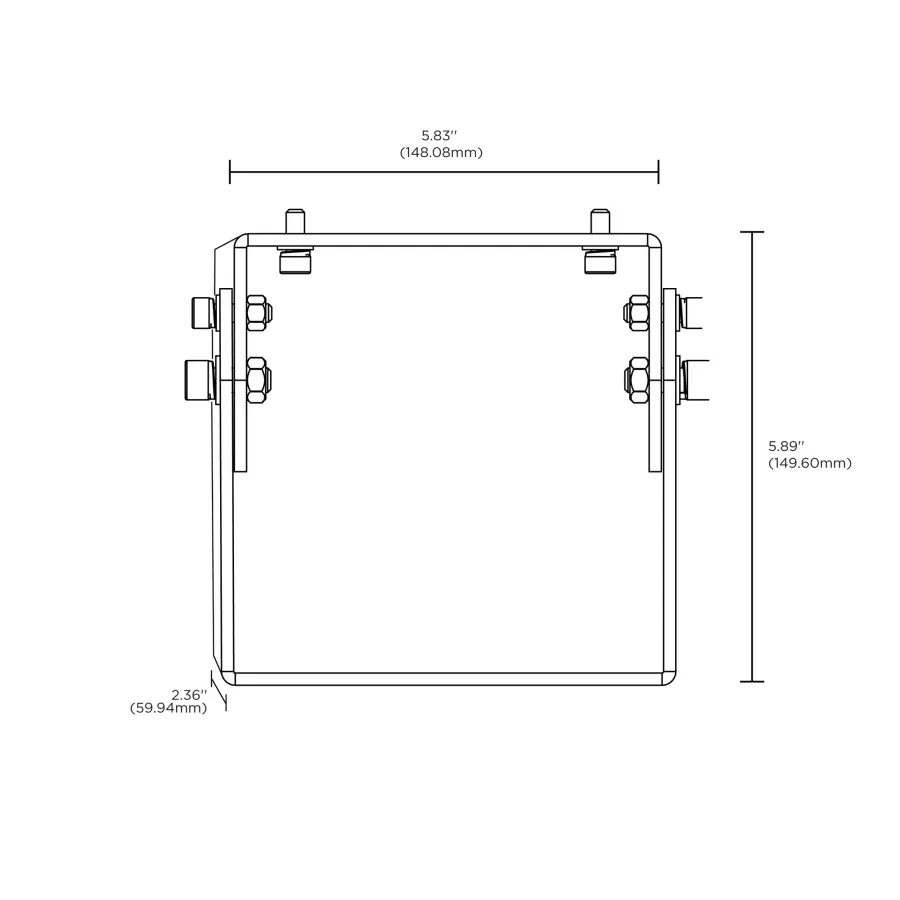 Trunnion Mount for Large Tempered Glass Flood Light - Image 2