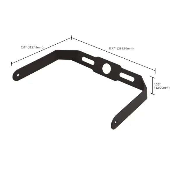 Heavy-duty yoke mounting bracket designed for large tempered glass flood lights. Bronze finish provides weather resistance and complements outdoor lighting installations. - alternate view