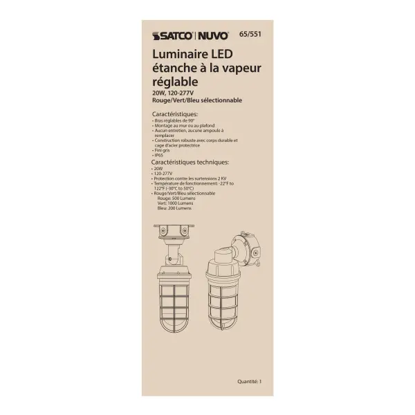LED Adjustable Vapor Tight Fixture - 20W RGB Selectable - Image 11