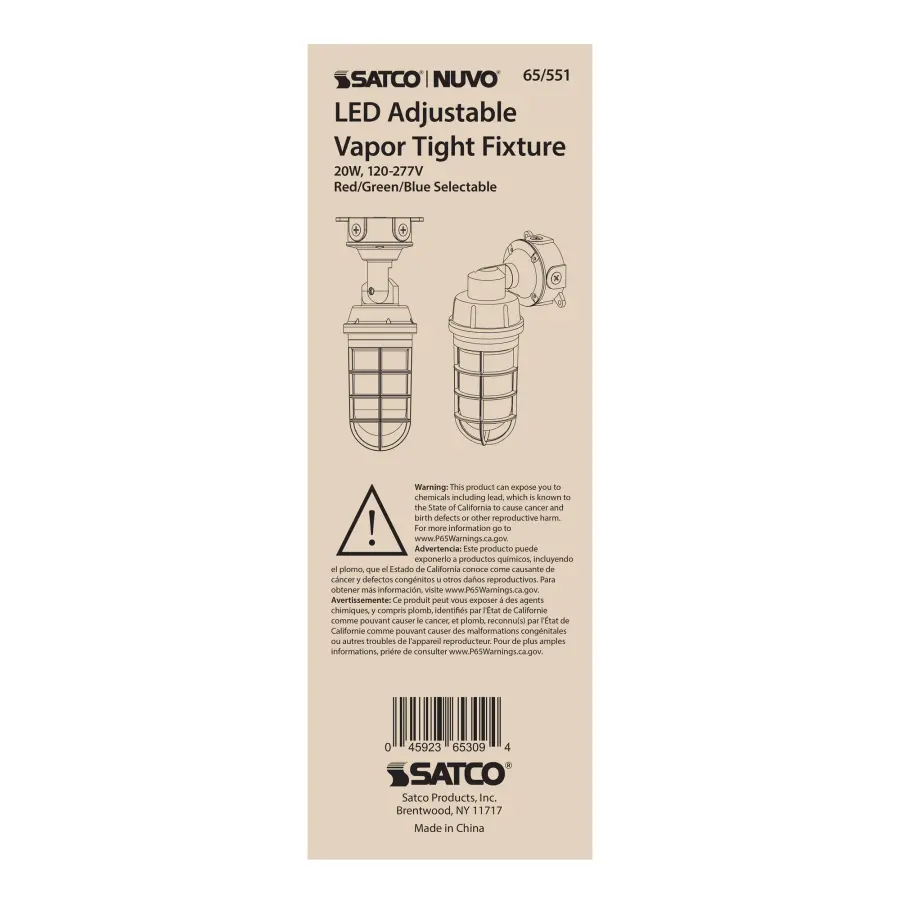 LED Adjustable Vapor Tight Fixture - 20W RGB Selectable - Image 10