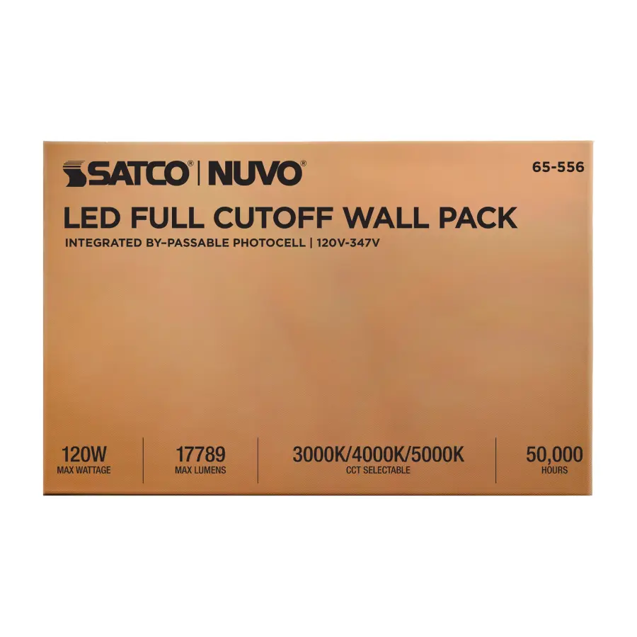 LED Full Cutoff Wall Pack - 80/100/120W - Field Selectable CCT - Bronze - Image 13