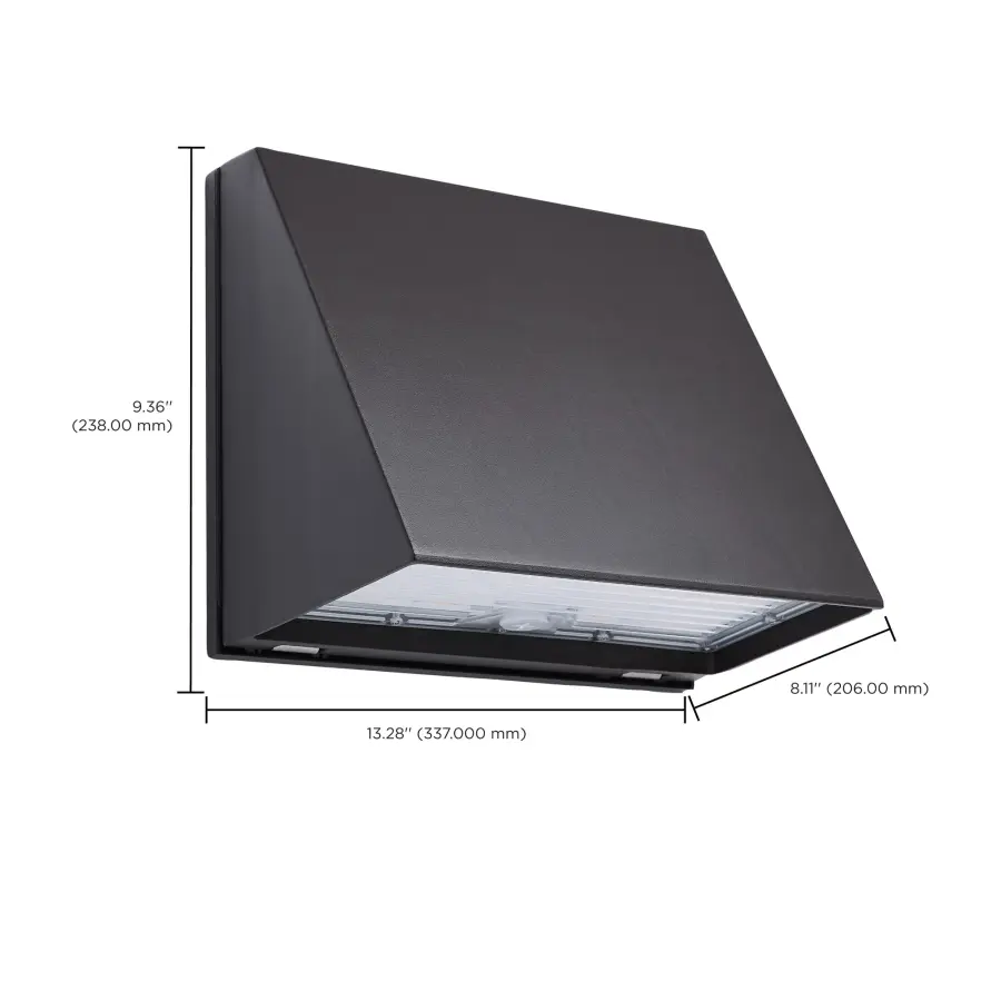 LED Full Cutoff Wall Pack - 80/100/120W - Field Selectable CCT - Bronze - Image 8