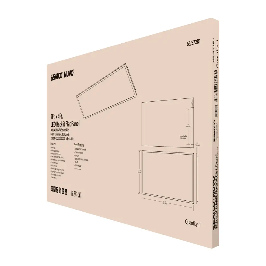 2x4 LED Backlit Flat Panel with Selectable Wattage & Color Temperature - Image 12