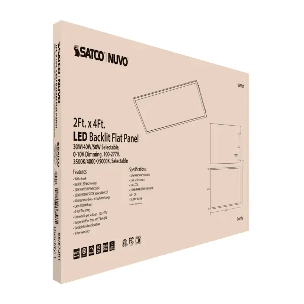 2x4 LED Backlit Flat Panel with Selectable Wattage & Color Temperature - Image 13