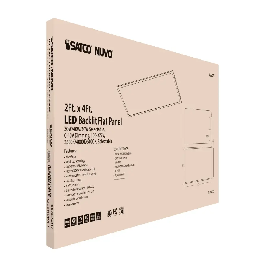 2x4 LED Backlit Flat Panel with Selectable Wattage & Color Temperature - Image 13