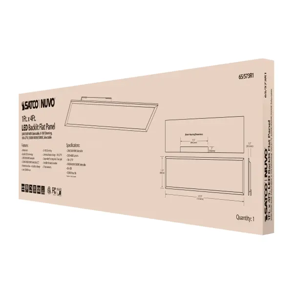 LED Backlit Flat Panel 1x4 ft - Selectable Wattage & Color Temperature - Image 13