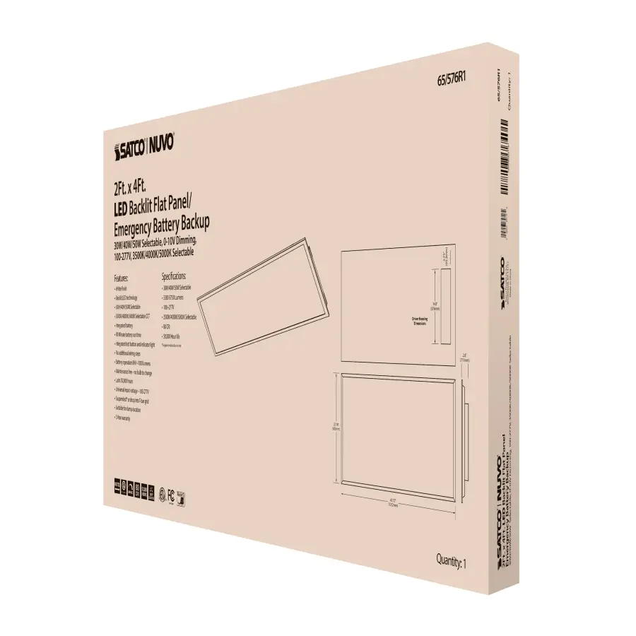 LED Emergency Backlit Flat Panel - 2x4 ft - Image 13