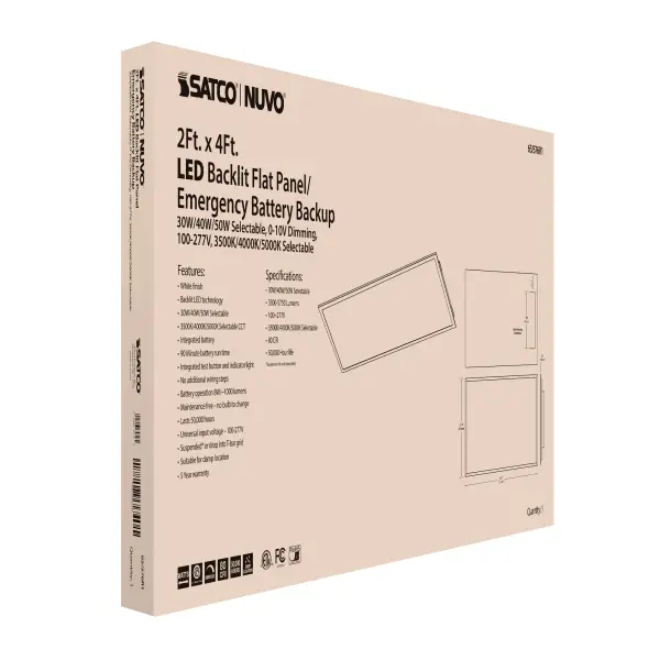 LED Emergency Backlit Flat Panel - 2x4 ft - Image 14