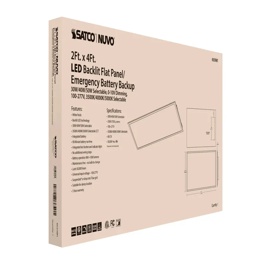 LED Emergency Backlit Flat Panel - 2x4 ft - Image 14