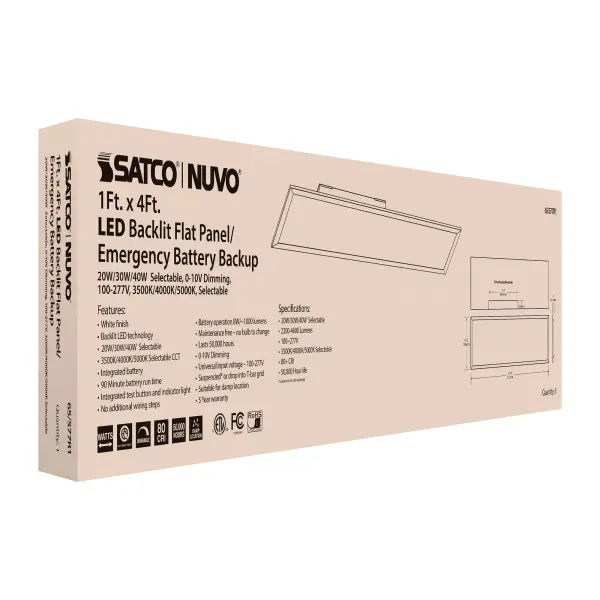 LED Emergency Backlit Flat Panel - 1x4 ft - Image 14