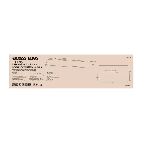 LED Emergency Backlit Flat Panel - 1x4 ft - Image 9