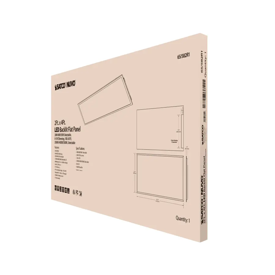 LED Backlit Flat Panel 2x4 - Selectable Wattage & Color Temperature - Image 12