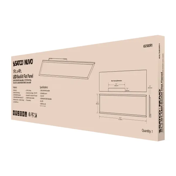 LED Backlit Flat Panel 1x4 ft - Wattage & CCT Selectable - Image 13