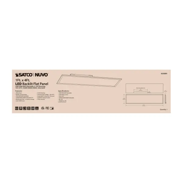 LED Backlit Flat Panel 1x4 ft - Wattage & CCT Selectable - Image 9