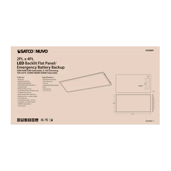 LED Emergency Backlit Flat Panel 2x4 - Image 9
