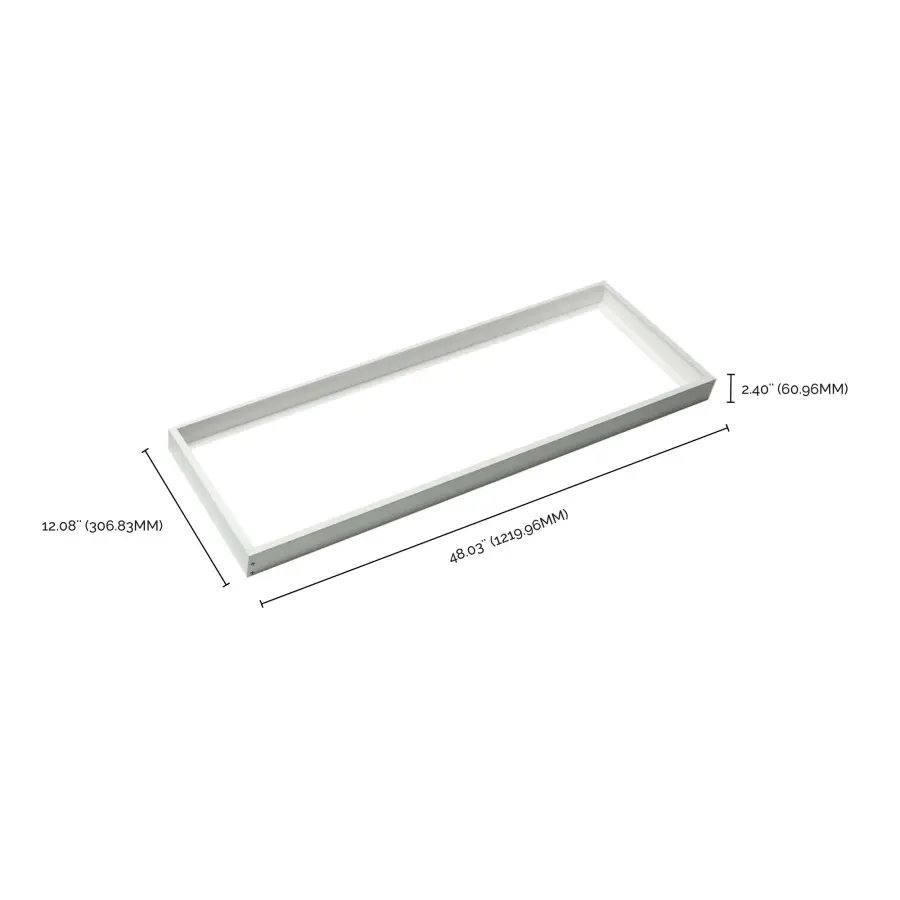1x4 Backlit Panel Frame Kit - Slim White - Image 2