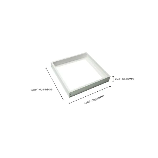 2x2 Backlit Panel Frame Kit - Slim White - Image 2