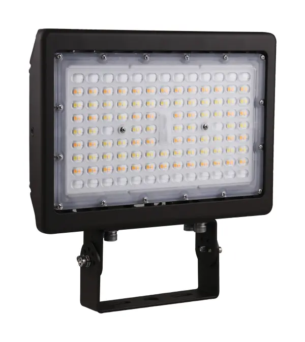 Heavy-duty mounting bracket designed for 70W to 150W flood lights. Bronze finish provides weather resistance and professional appearance for both residential and commercial applications.