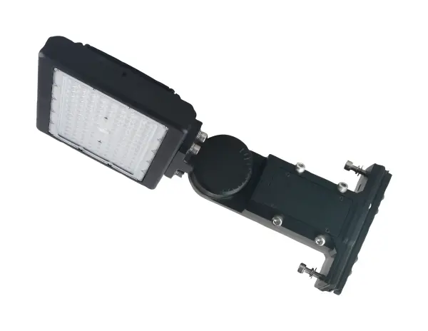 Universal mounting bracket designed for 70W and 90W flood lights. Durable bronze finish provides weather resistance for outdoor installations. Essential hardware for commercial and residential security lighting.
