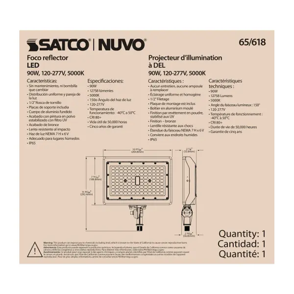 High-Output LED Security Flood Light with 50,000-Hour Lifespan - Image 13