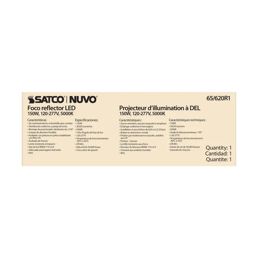 150W LED Outdoor Flood Light - Bronze - Image 16