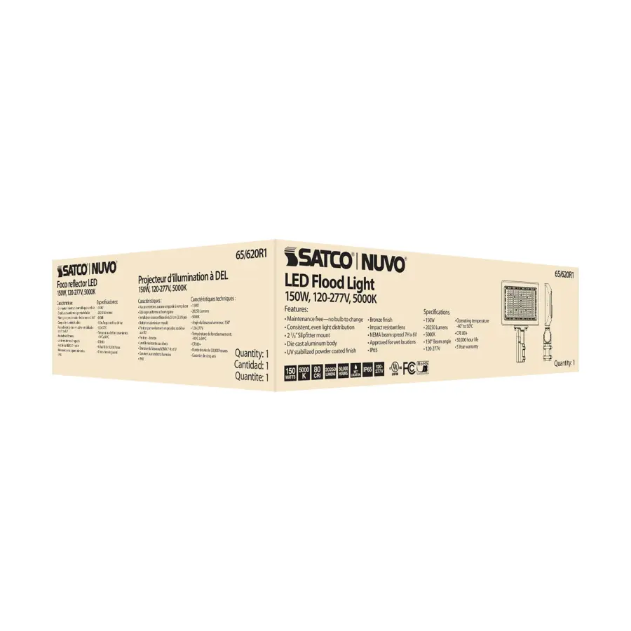 150W LED Outdoor Flood Light - Bronze - Image 18