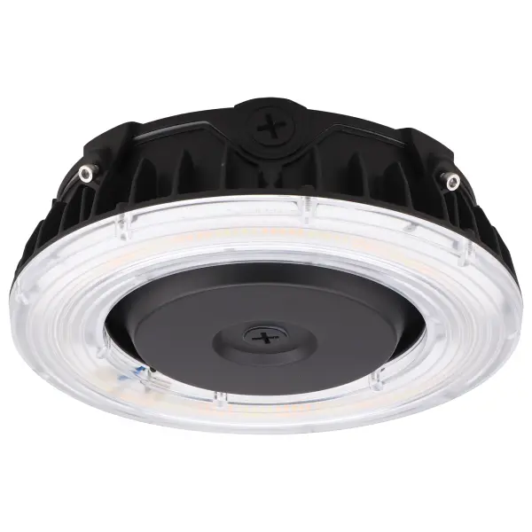 This versatile 55-watt LED canopy fixture combines industrial-grade durability with flexible lighting options. ColorQuick technology allows easy selection between 3000K, 4000K, or 5000K during installation, while the optional sensor port enables motion-activated operation for enhanced security and energy savings.