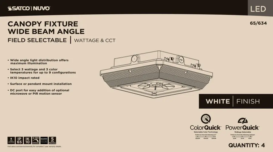 Square LED Canopy Light - Selectable CCT & Wattage - Image 19