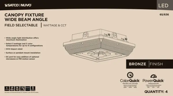 Square LED Canopy Light - Selectable CCT & Wattage - Image 18