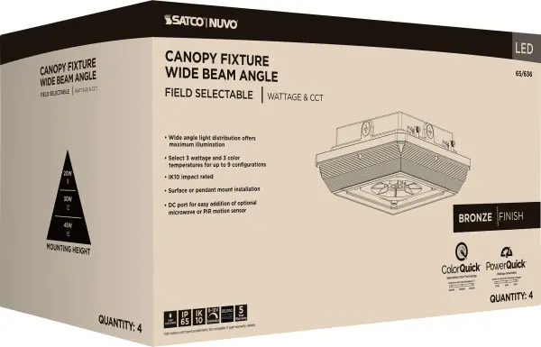 Square LED Canopy Light - Selectable CCT & Wattage - Image 23