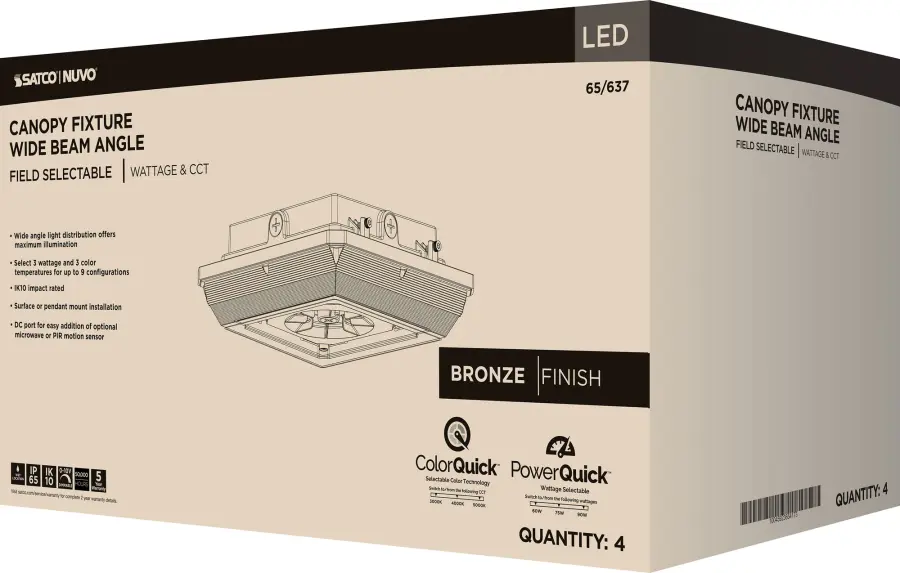 Square LED Canopy Light - Selectable CCT & Wattage - Image 22