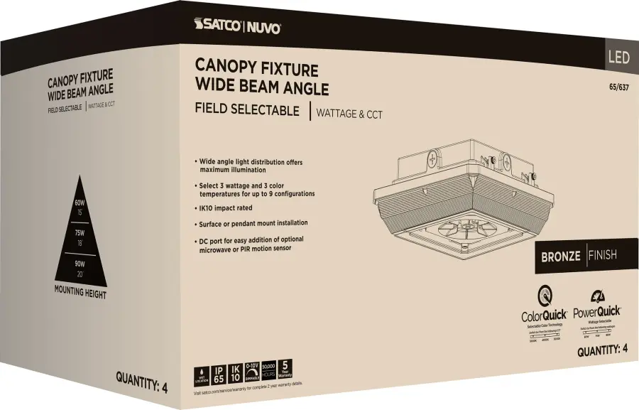 Square LED Canopy Light - Selectable CCT & Wattage - Image 23