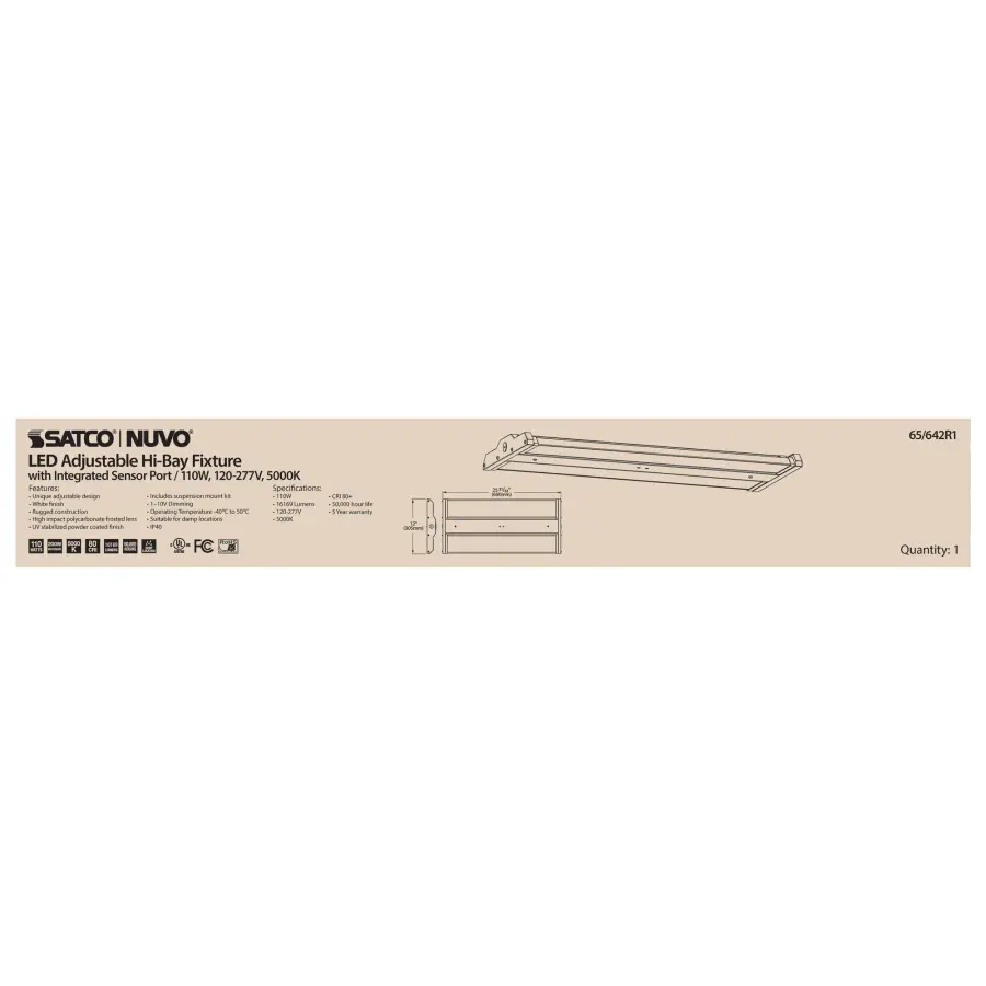 LED Adjustable High Bay - 110 Watt - 5000K - Image 12