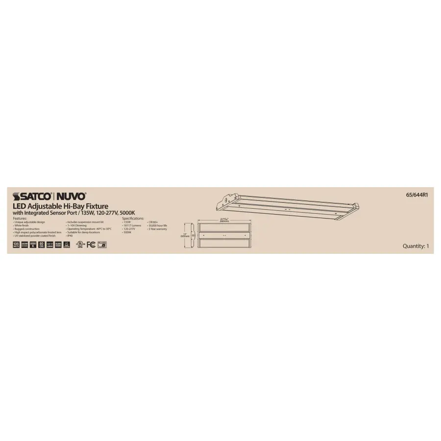 LED Adjustable High Bay - 135W - 5000K - Image 12