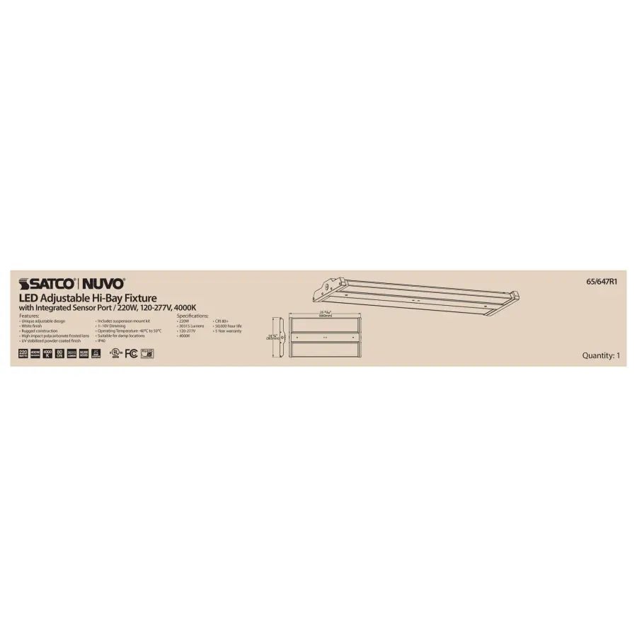 LED Adjustable High Bay - 220 Watt - 4000K - Image 11