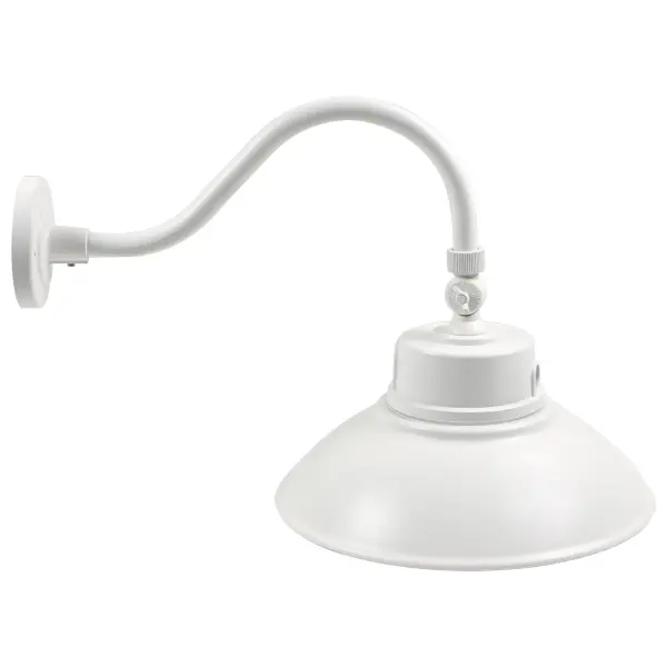 LED Gooseneck Wall Light with Photocell - White - Image 2