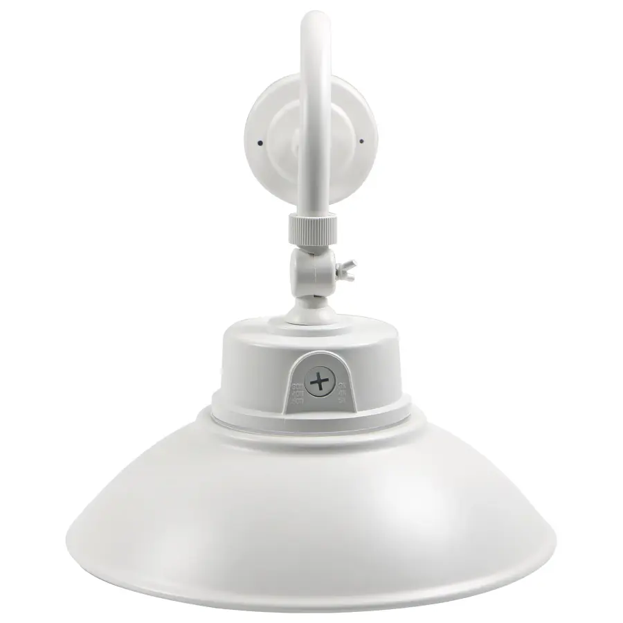 LED Gooseneck Wall Light with Photocell - White - Image 3