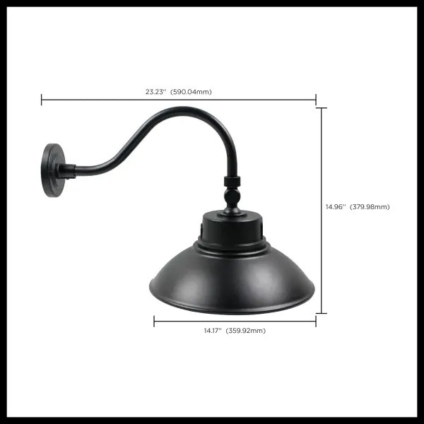 LED Gooseneck Wall Light with Photocell - 30W/40W/50W - Image 13