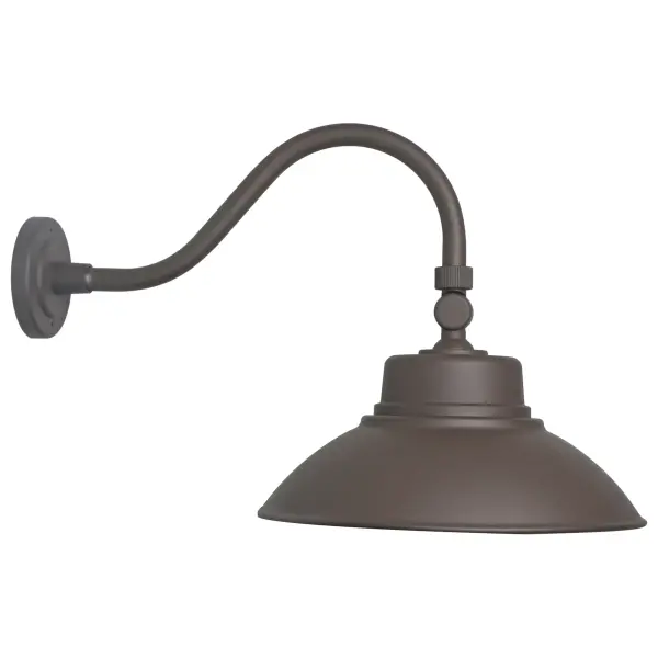 LED Gooseneck Wall Light with Photocell - Bronze - Image 2