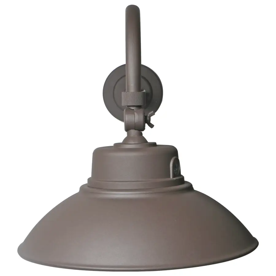LED Gooseneck Wall Light with Photocell - Bronze - Image 3