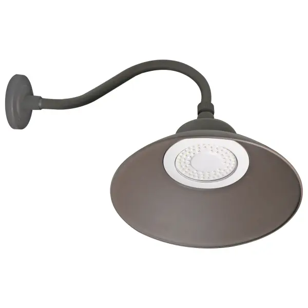 LED Gooseneck Wall Light with Photocell - Bronze - Image 4