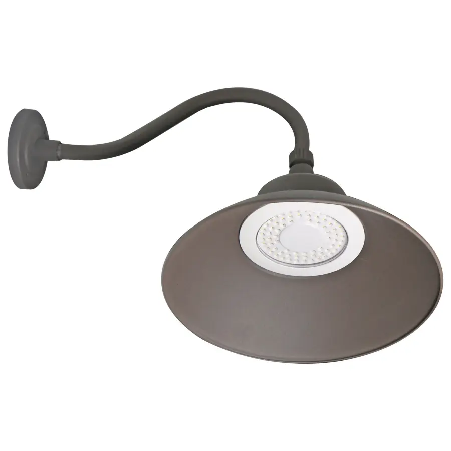 LED Gooseneck Wall Light with Photocell - Bronze - Image 4