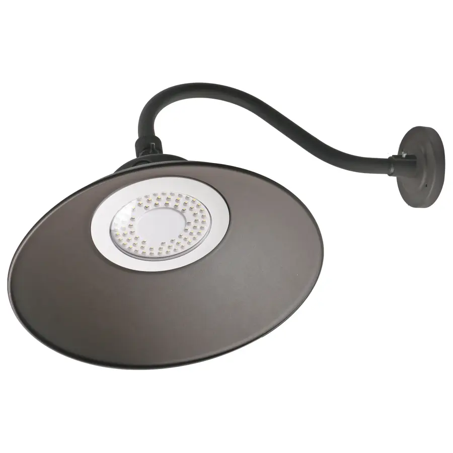 LED Gooseneck Wall Light with Photocell - Bronze - Image 5