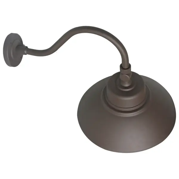 LED Gooseneck Wall Light with Photocell - Bronze - Image 6