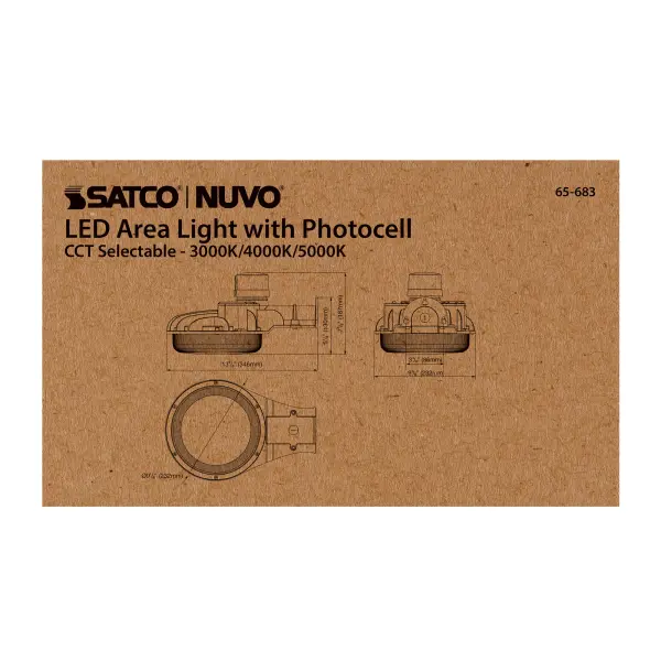 60W LED Area Light with Photocell - Gray - Image 7