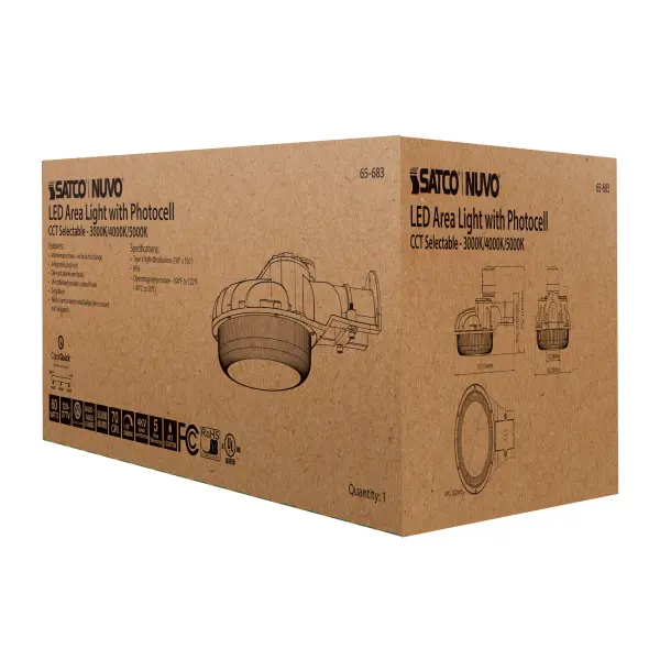 60W LED Area Light with Photocell - Gray - Image 10