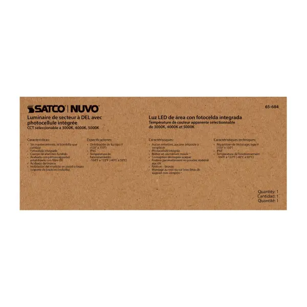 29W LED Area Light with Photocell - Bronze - Image 4