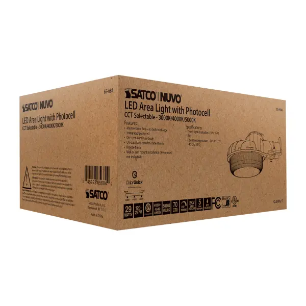 29W LED Area Light with Photocell - Bronze - Image 7